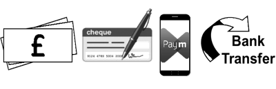 We accept cash, cheques and electronic payments.